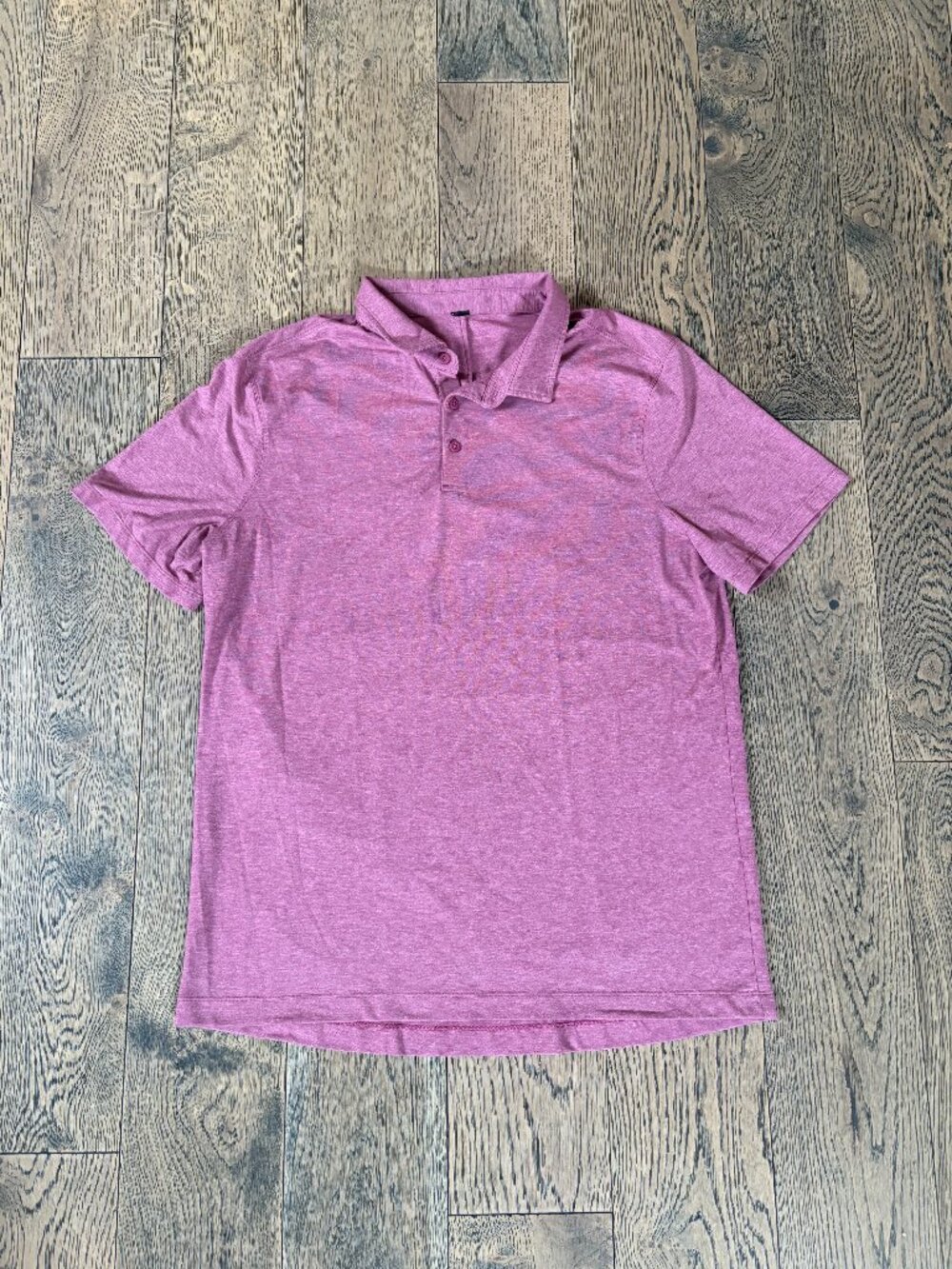 Lululemon Evolution Polo Shirt Men's Large Pink Summer Golf Preppy Stretch Party